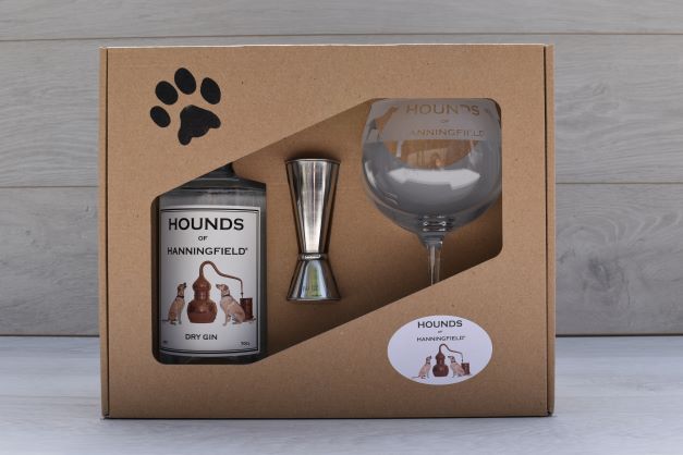 Hounds of Hanningfield Classic Gin Gift Set with etched glass
