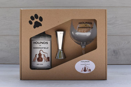 Hounds of Hanningfield Classic Gin Gift Set with printed glass